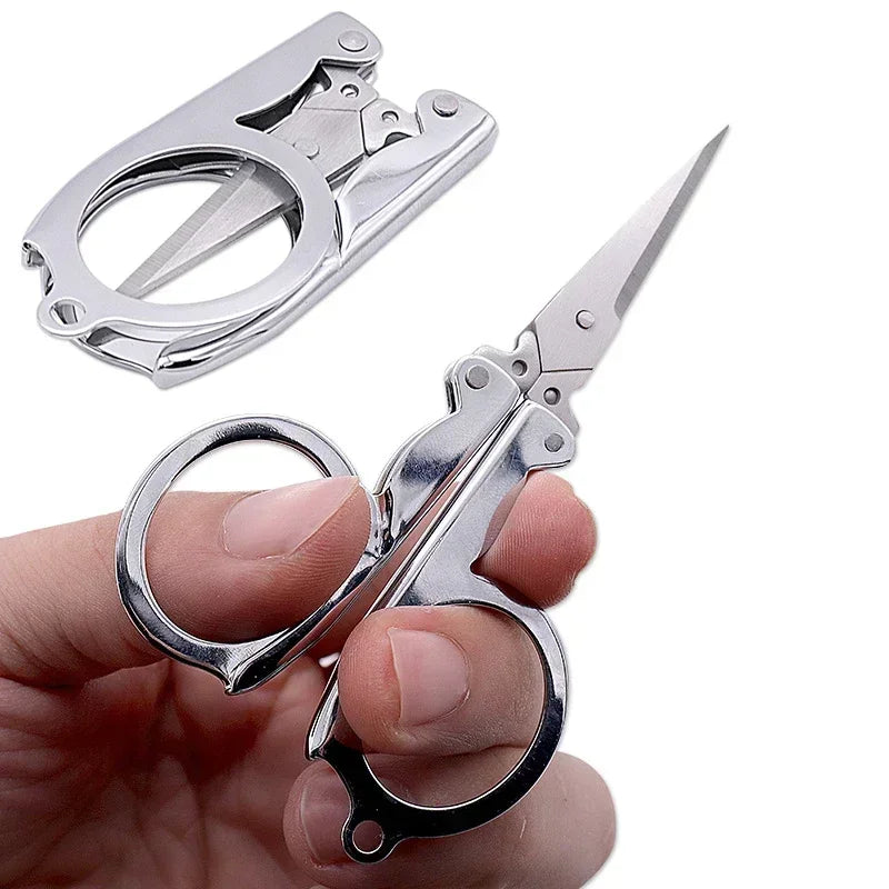 S/M/L Folding Scissors Pocket Travel Small Crafts Sharp Blade Mini Thread Tailor Scissors Utility Knife For Paper Work