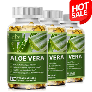 SNGHWE Natural Aloe Vera Extract - Anti Obesity, Demethoxylation, Toxin Sensitivity, Intestinal Cleansing, Metabolic Supplement
