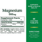 SOOMIIG Magnesium 500 Mg - Mineral Supplement - Supports Bone & Muscle Health, Energy Metabolism, Sleep Quality, 120 Capsules
