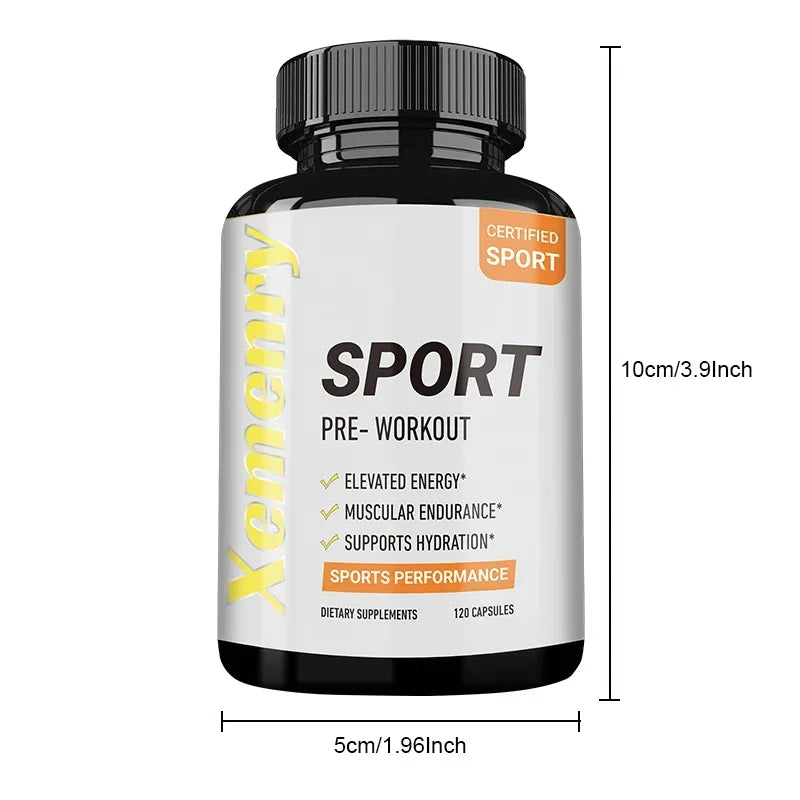 Sport Pre Workout Supplement - Muscle Building and Growth, Supporting Athletic Energy and Strength