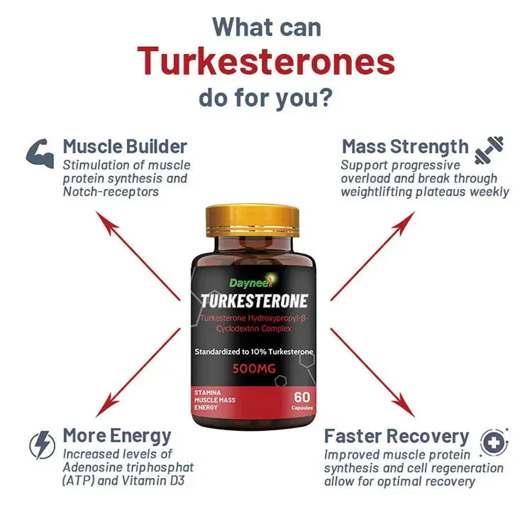 Turkesterone Capsule Mass Gainer Stamina Muscle Masse Nergy Fat Increasing Tablets Man Fat Growth Weight Gain for Men's Health