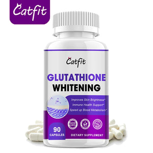 Catfit 90pcs Glutathione Powerful Whitening Capsule Spots Remove Anti-Aging Dull Skin Care Collagen &Hyaluronic acid Supplement in Pakistan