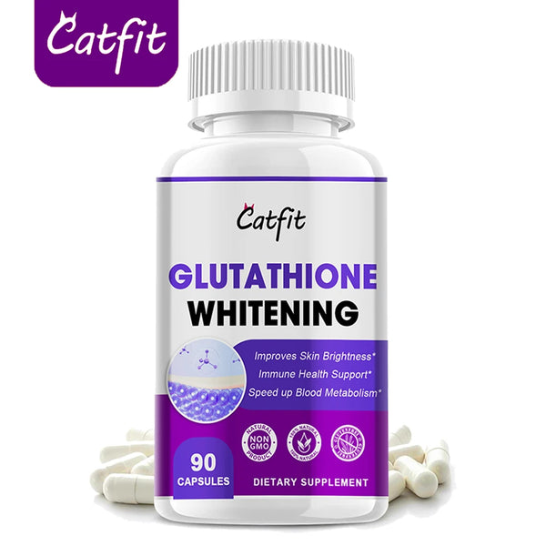 Catfit 90pcs Glutathione Powerful Whitening Capsule Spots Remove Anti-Aging Dull Skin Care Collagen &Hyaluronic acid Supplement in Pakistan in Pakistan