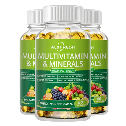 Comprehensive Multivitamin to Enhance Daily Nutrition Improve Immunity and Energy Support Heart Hair Skin and Nail Health levels