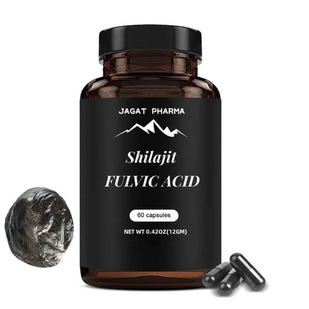 2 bottles Pure Himalayan Shilajit Capsules & Resin Naturally Occurring Fulvic Acid 85+ Mineral Supplement in Pakistan