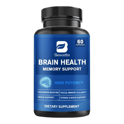 Plus Vegetarian Health Brain T Supplement Supports Memory,Focus,Clarity, &Mental Energy with,Plus Phosphatidylserine&Huperzine A