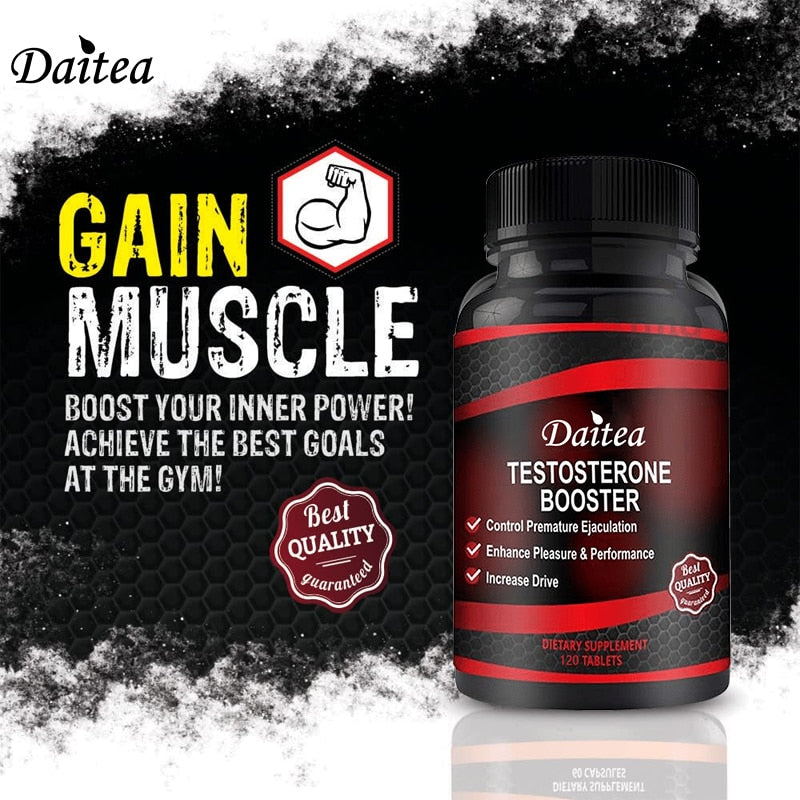 Daitea Testosterone Booster for Men - Testosterone Supplements for Health, Energy & Endurance, Muscle Mass