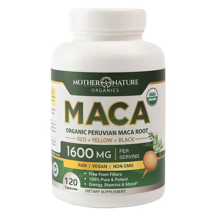 Organic Maca Root - Helps with Mental Clarity, Focus and A Sense of Calm, Improves Energy, Stamina and Mood, and Boosts Energy
