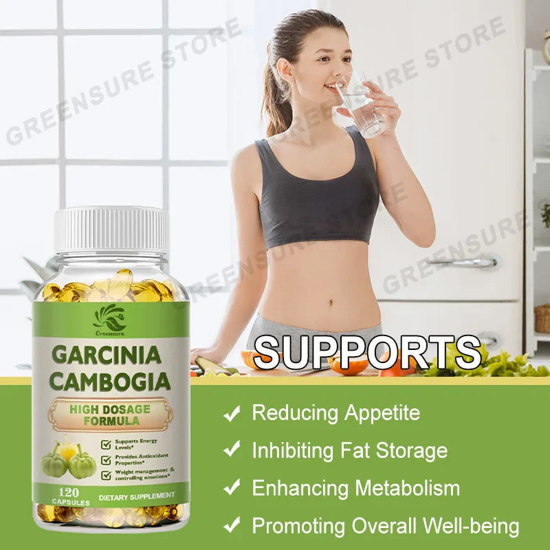 Garcinia Cambogia Capsule for Weight Loss Fat Burner Appetite Suppress Enhance Metabolism Supplement