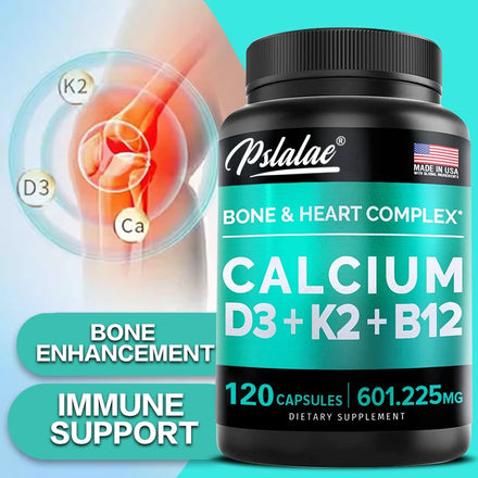 4-in-1 Calcium Supplement 600 mg with Vitamin D3 K2 for Men and Women, 120 Capsules, Non-GMO in Pakistan