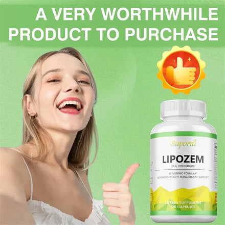 Lipozem Supplement - Digestive Health, Appetite Suppression, Metabolism, Fat Burning, Body Shaping
