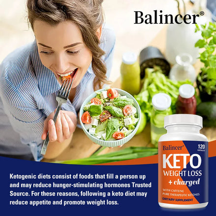 Keto Diet Capsules - Fat Burning, Appetite Suppressant, Detoxification, Antioxidant, Thin Belly Weight Loss Dietary Supplement