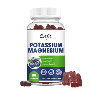 Potassium Magnesium Gummies Magnesium Citrate Snacks Mineral supplementation for Reduce Muscle Cramps, Increase Endurance 60pcs in Pakistan