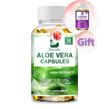 BW Aloe Vera Supplement Fat Burning Digestion Health Support Regulating Blood Sugar for Women&Man Health Multivitamin Capsule