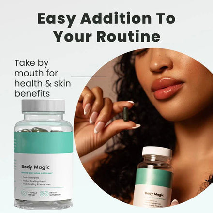 Body Deodorizing Supplement Natural Internal Odor Control Pills Chlorophyll Capsules for Skin, Breath, and Gut Health