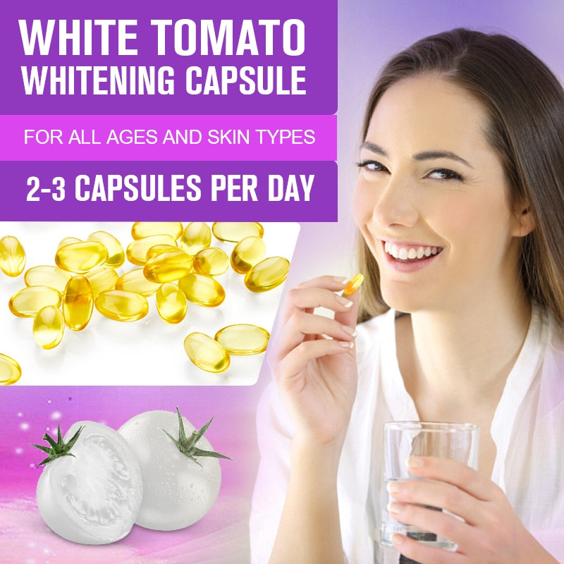 BEWORTHS Vegan Whitening Capsules Prevent Melanin Precipitation Effectively Remove Freckles Brighten Skin Glutathione Supplement