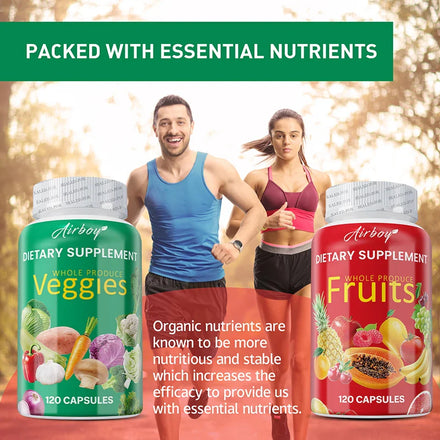 Balance of Nature Fruits and Veggies - Whole Food Supplement with Superfood Fruits and Vegetables for Women and Men