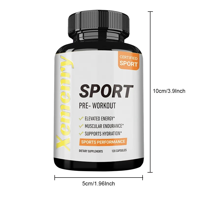 Sport Pre Workout Supplement - Muscle Building and Growth, Supporting Athletic Energy and Strength