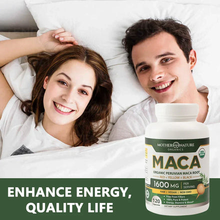 Organic Maca Root - Helps with Mental Clarity, Focus and A Sense of Calm, Improves Energy, Stamina and Mood, and Boosts Energy