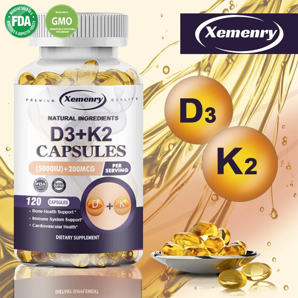 Natural Vitamin D3 K2 Softgels for Heart, Joint and Bone Health, D3 K2 Multivitamin Supplement in Pakistan in Pakistan