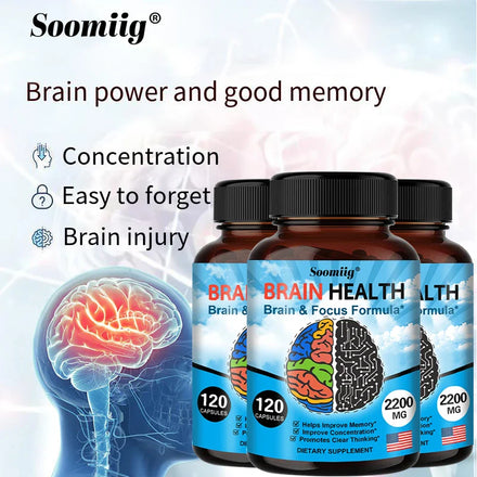 Soomiig Brain Supplement – Boosts Brain Function, Immunity, Helps Improve Memory, Intelligence and Concentration.