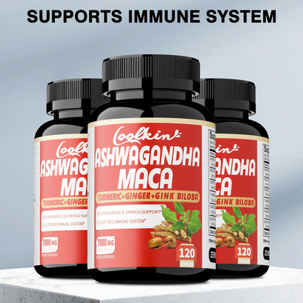 Ashwagandha and Maca Capsules - Improves Muscle, Endurance, Strength and Male Performance, Relieves Stress