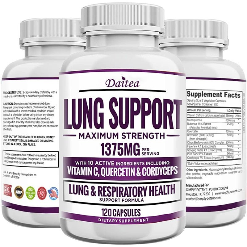 Best Supplement for Lungs - Targets Smoking, Improve Lung Health, Environmental Toxins and Air Pollution To Help Breathe Easy