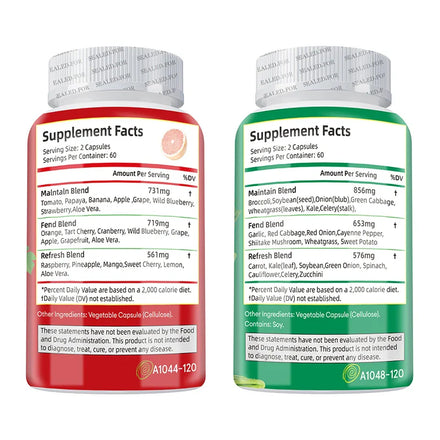 Balance of Nature Fruits and Veggies - Whole Food Supplement with Superfood Fruits and Vegetables for Women and Men