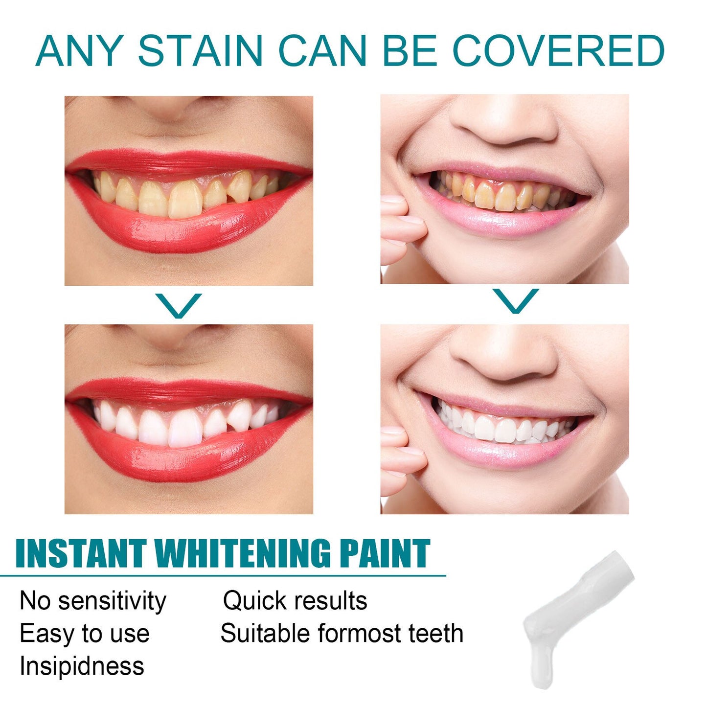 1pcs Instant Whitening Paint Tooth Stain Remove Teeth Clean Tooth Whitening Paint Oral Hygiene Health Natural Universal Hygienic