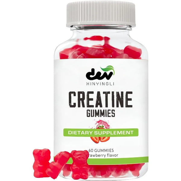 Creatine Monohydrate Gummies - Vegan Strawberry Flavor, 3g Creatine per Gummy, 60 Count in Pakistan