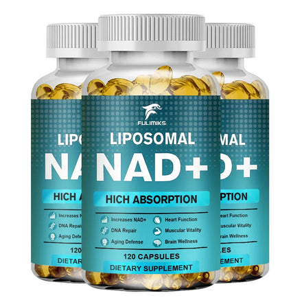 Liposomal Pure NAD + Supplement 1000mg, Highest NAD Pontcy High Absorption Energy & DNA Repair Anti-Aging 120 Capsules
