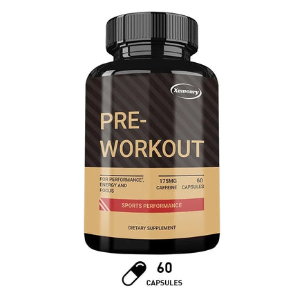 Pre-Workout Supplement - with Creatine Monohydrate, Citrulline - Replenish Energy, Build Muscle, Improve Athletic Performance