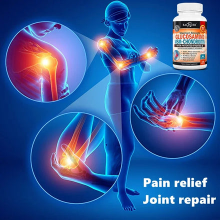 Glucosamine MSM Chondroitin Curcumin - Helps Support Sciatic Nerve Care and Joint Health - for Men & Women - Vegetarian Capsules