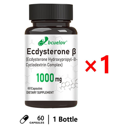 Ecdysterone Capsules - Helps Build Muscle, Burn Fat & Enhance Men's Health Supports Metabolism, Improves Endurance