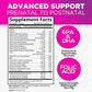 Female prenatal multivitamin containing folic acid, Omega 3, vitamin D3, B6, B12, and iron DHA, non GMO-60 soft capsules