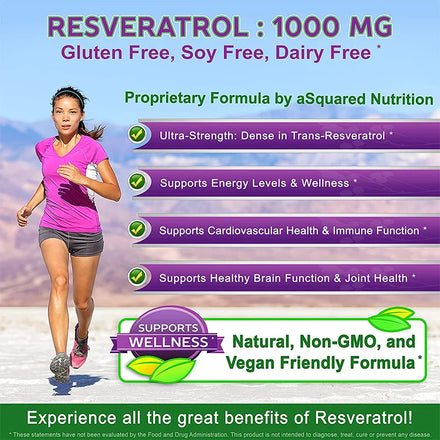 Balincer Resveratrol Complex Supports Cardiovascular Health,Protects Arteries,Boosts Immune System,Promotes Smooth Skin
