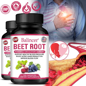 Beetroot Capsules - Nitric Oxide Production, Blood Pressure Health and Improved Blood Flow, Vitamin and Mineral Supplement in Pakistan
