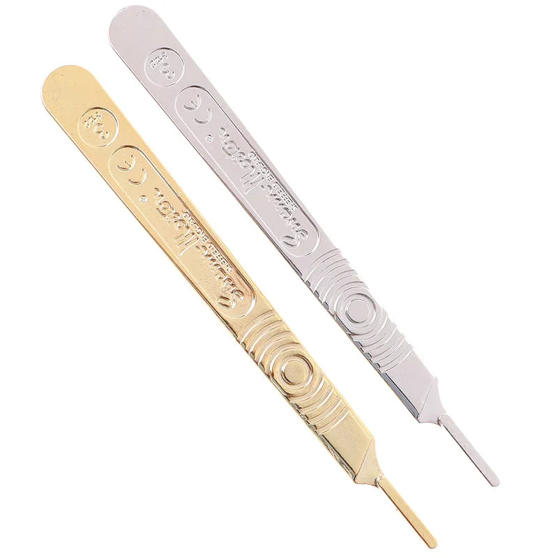 Scalpel Handle Fits Blade Stainless Steel Surgical Hilt / Plastic Surgical Hilt Engraving Hand Tools Surgical Blade