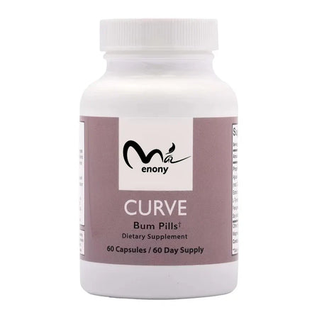 Curved Hip Enhancement Pill - Bum Booty Pill is suitable for larger buttocks. 60 easy to swallow capsules for quick effect