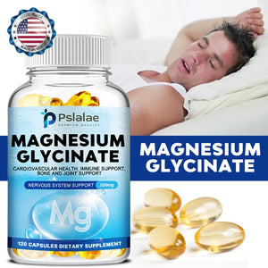 Magnesium Glycinate 500 Mg - Mineral Supplement To Aid Natural Sleep and Support Heart Health in Pakistan