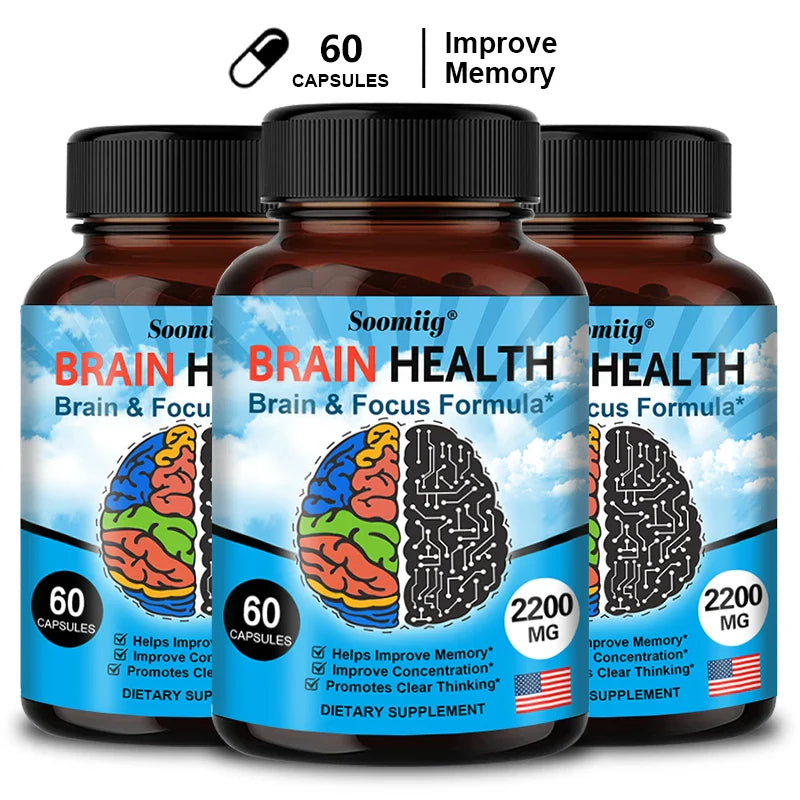 Soomiig Brain Supplement – Boosts Brain Function, Immunity, Helps Improve Memory, Intelligence and Concentration.