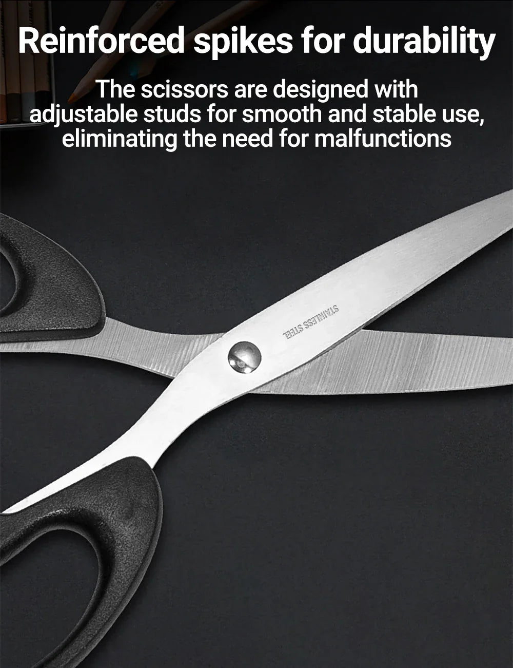 Scissors, Stainless Steel Blades, Soft Grip Handle, Suitable for Households,Offices and Schools, All Purpose