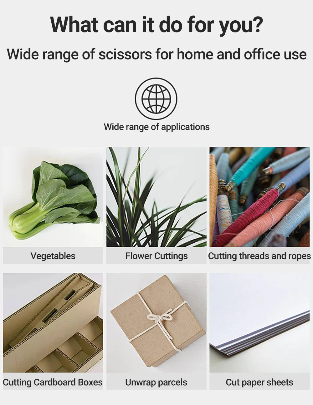 Scissors, Stainless Steel Blades, Soft Grip Handle, Suitable for Households,Offices and Schools, All Purpose