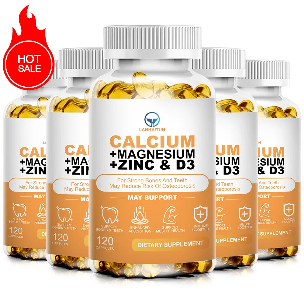 LANHAITUN 5 Bottles Calcium Magnesium Zinc Ca in Pakistan