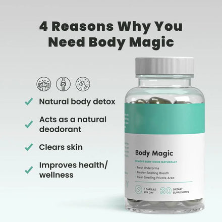 Body Deodorizing Supplement Natural Internal Odor Control Pills Chlorophyll Capsules for Skin, Breath, and Gut Health
