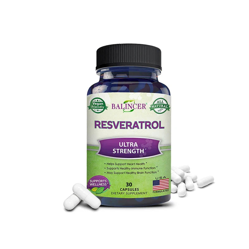 Balincer Resveratrol Complex Supports Cardiovascular Health,Protects Arteries,Boosts Immune System,Promotes Smooth Skin