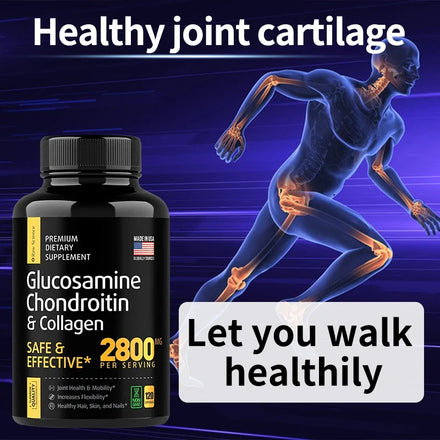 Glucosamine Chondroitin MSM - Joint Support Supplement for Men and Women, Triple Strength Vitamin - Relieve Joint Discomfort