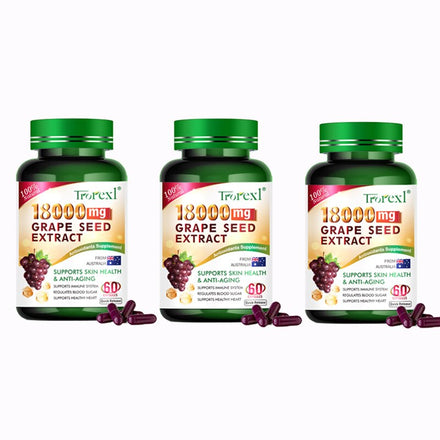 Natural Whitening Grape Seed Extract Capsules Antioxidant Dark Spots Remover Pills Blood Pressure Cholesterol Balance Supplement