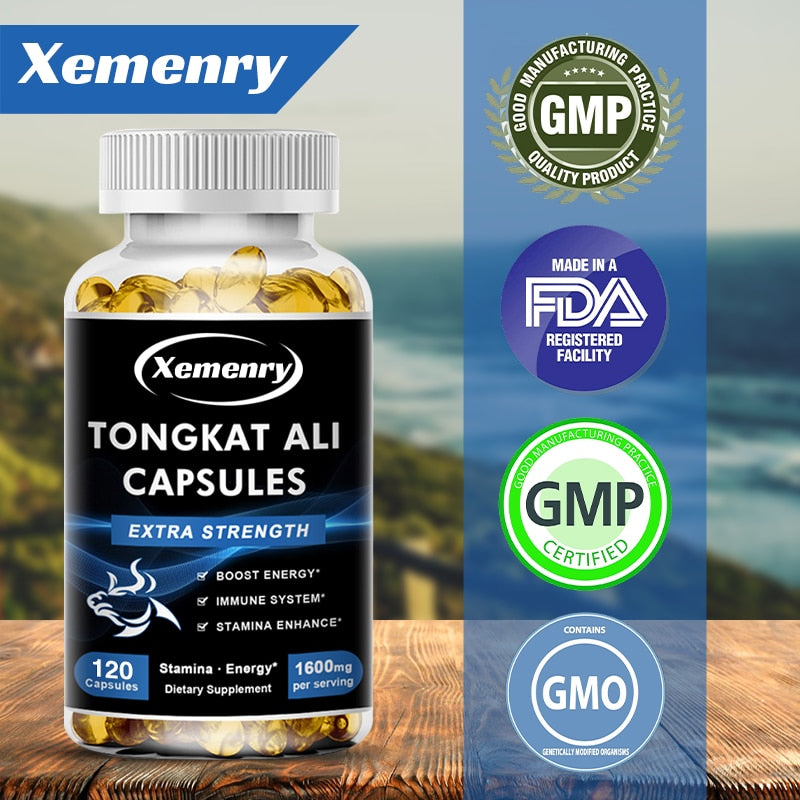 Tongkat Ali Capsules, Enhance Male Sexual Function, Tonify Kidney, Anti-Fatigue, Relieve Gout, Dietary Supplement
