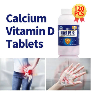 Calcium Vitamin D Tablets Joint Pain Arthritis Bone Mineral Density Supplements Health Food 60Tablets/Bottle in Pakistan